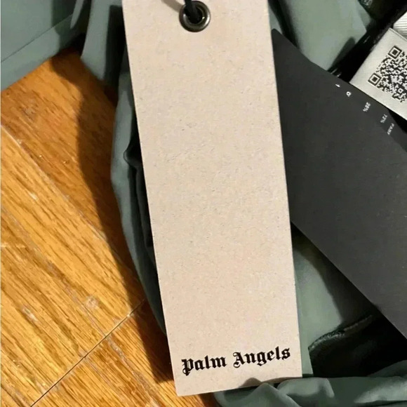 NWT PALM ANGELS TRAINING TRACK LEGGINGS SAGE WHITE S - Picture 10 of 10